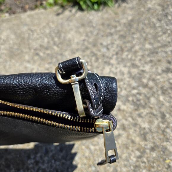 J Jill Crossbody bag Black Pebble Leather Purse - Picture 4 of 13